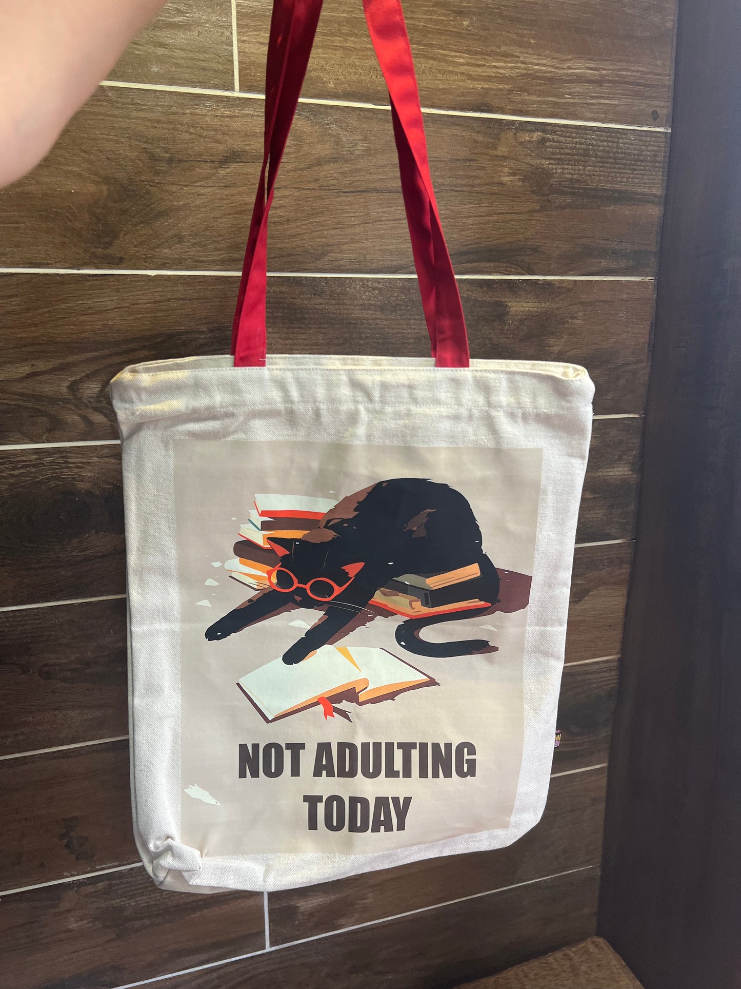 Not Adulting Today Zipper Tote Bag