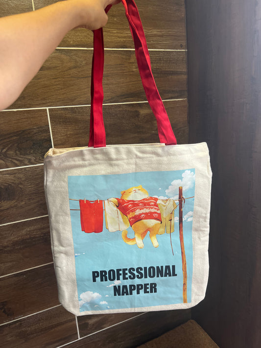 Professional Napper Zipper Tote Bag